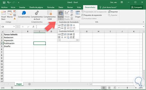 Insertar CheckBox en Excel